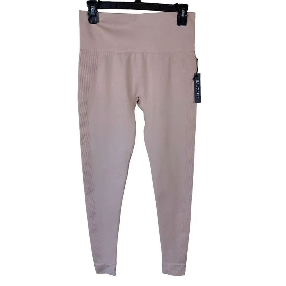 Set Active Sport Body High Waisted Full Length Leggings Size L